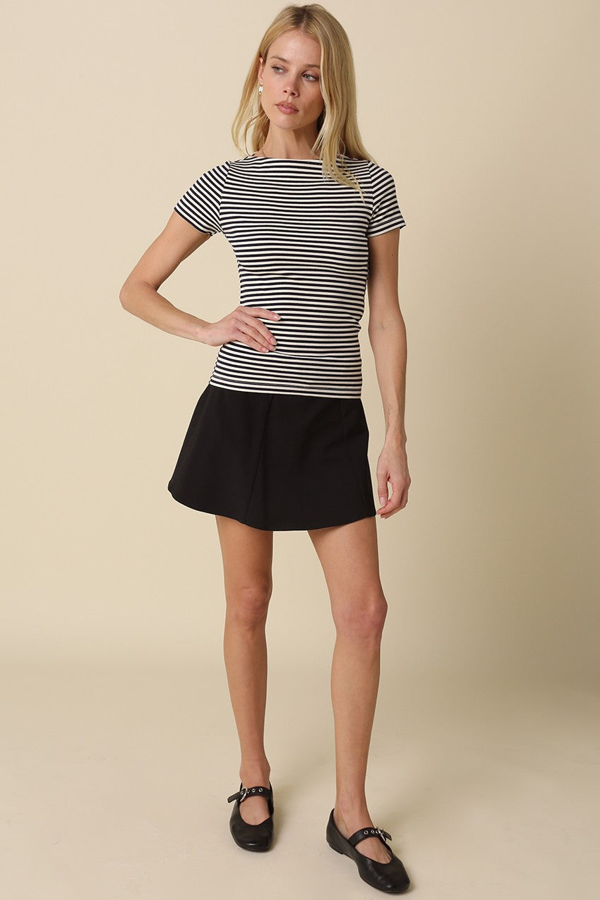 Kate Striped Fitted Top