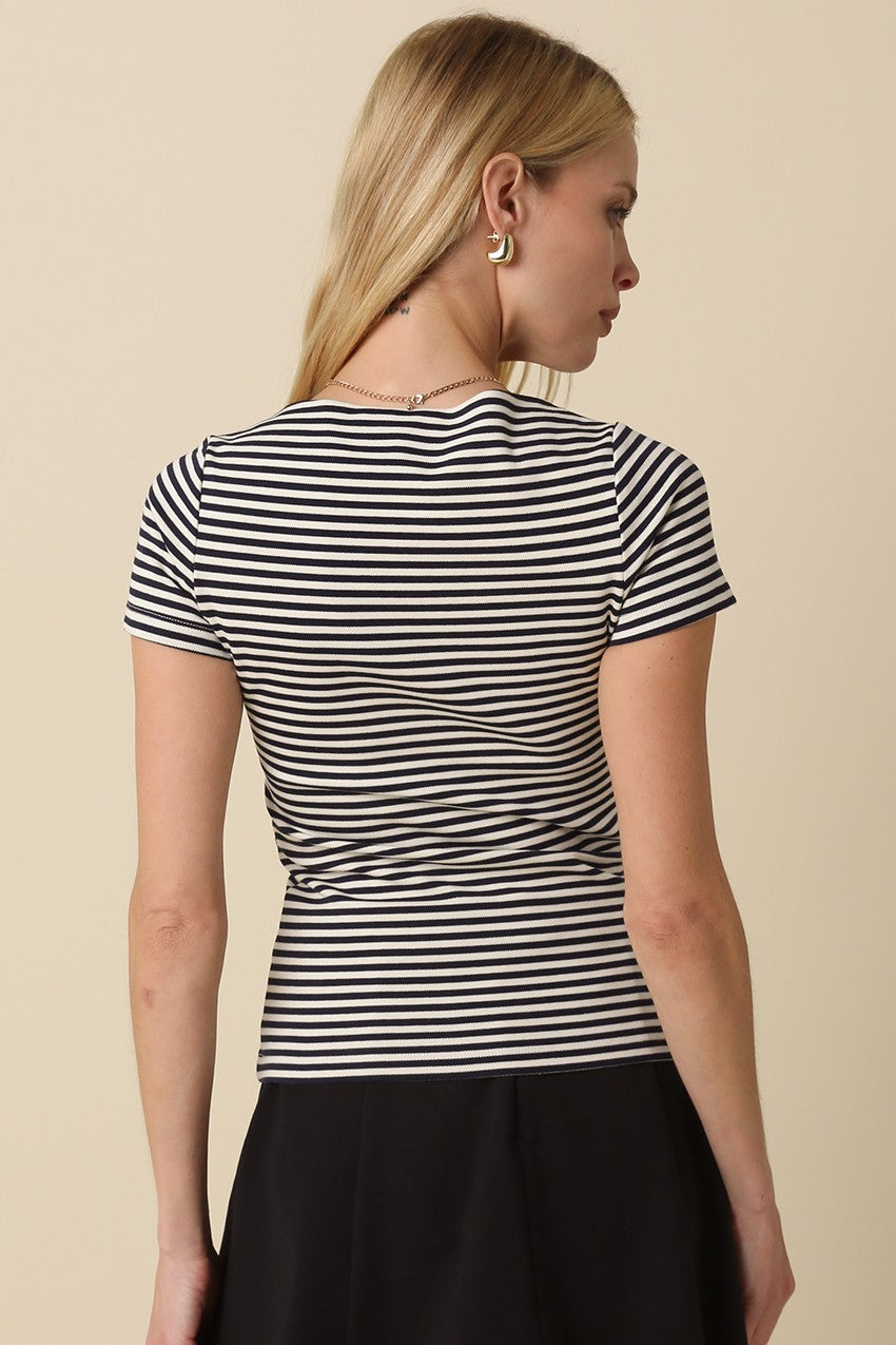 Kate Striped Fitted Top