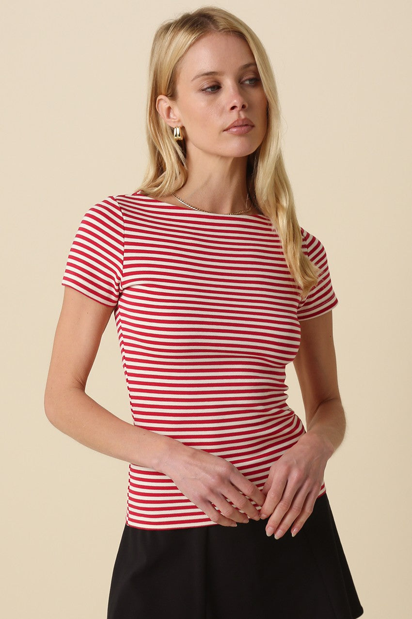Kate Striped Fitted Top