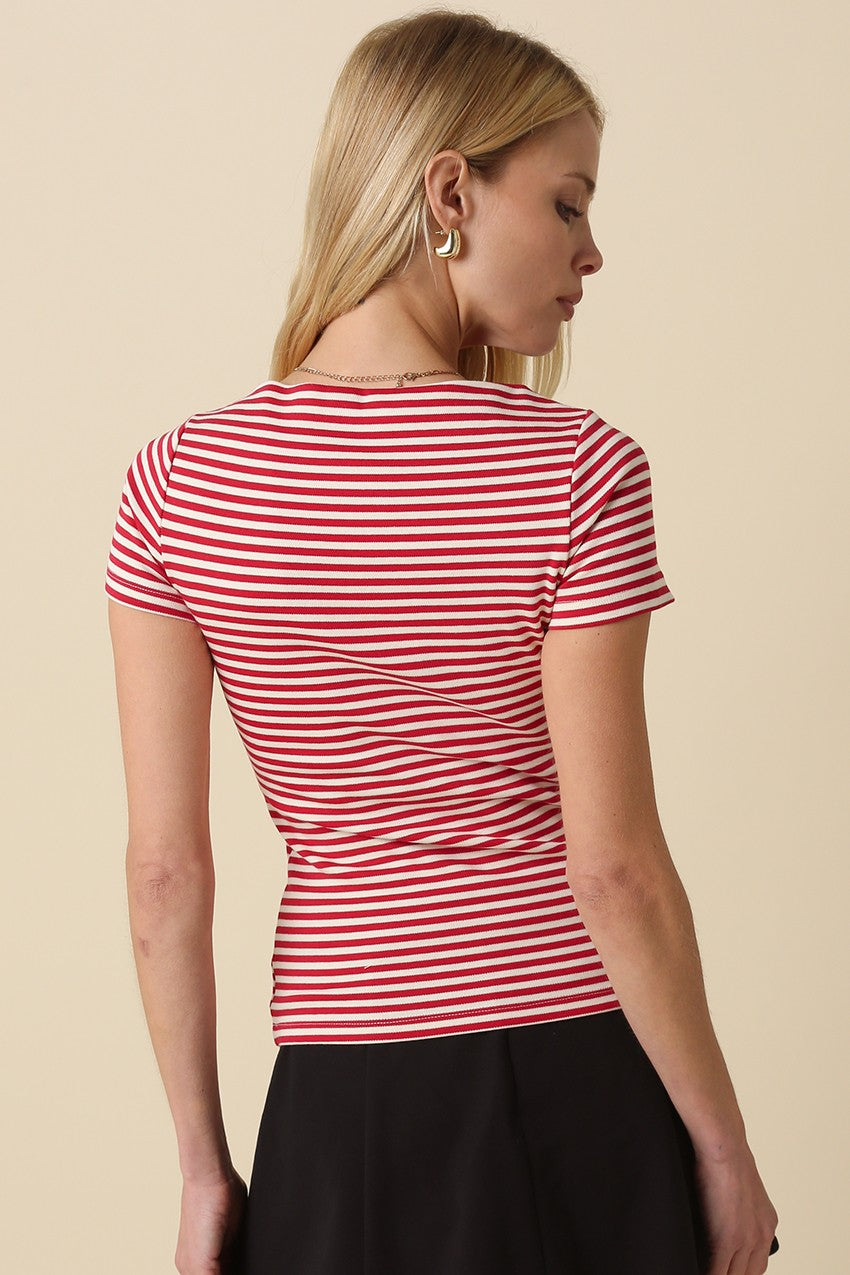 Kate Striped Fitted Top