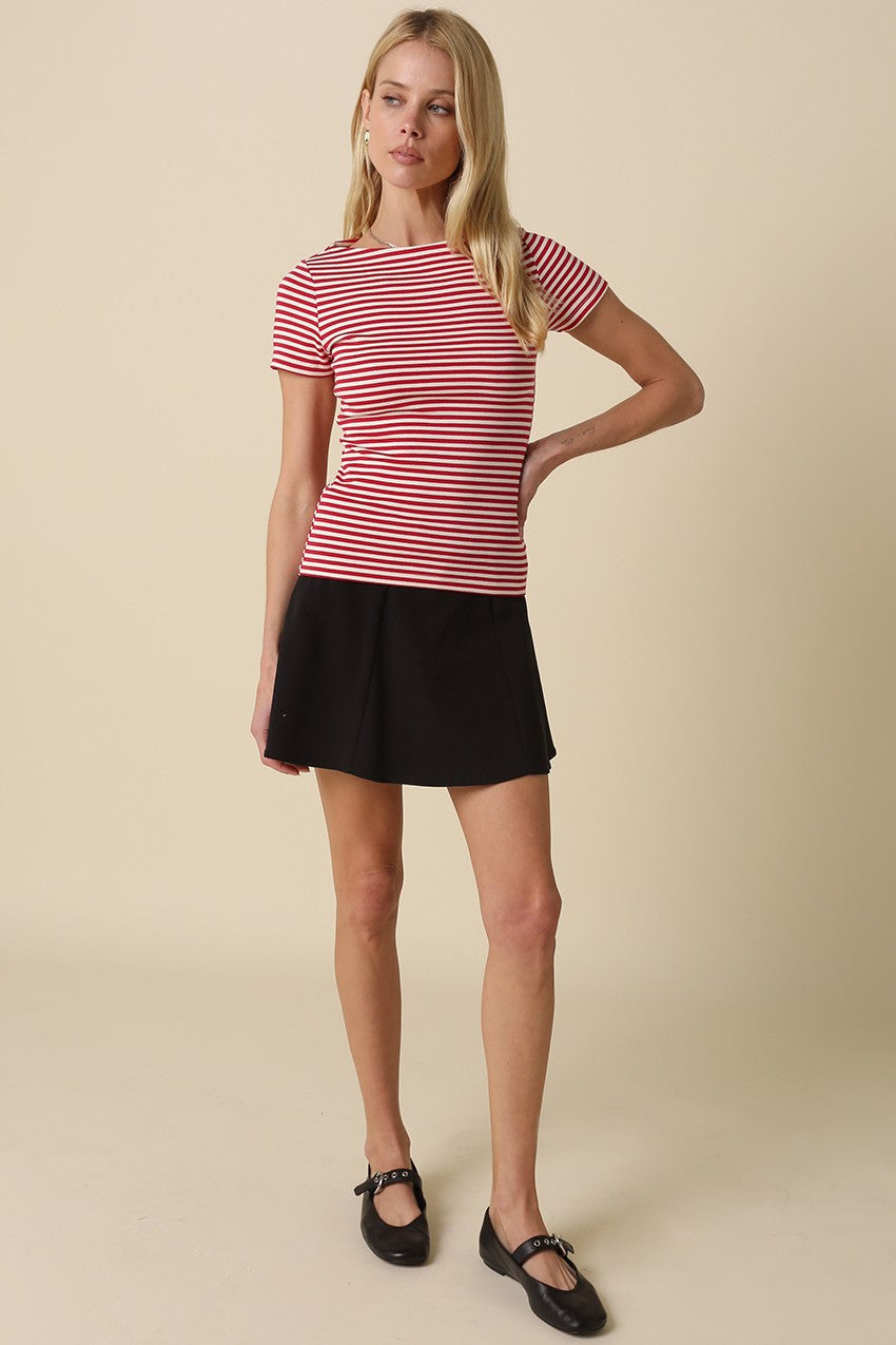 Kate Striped Fitted Top