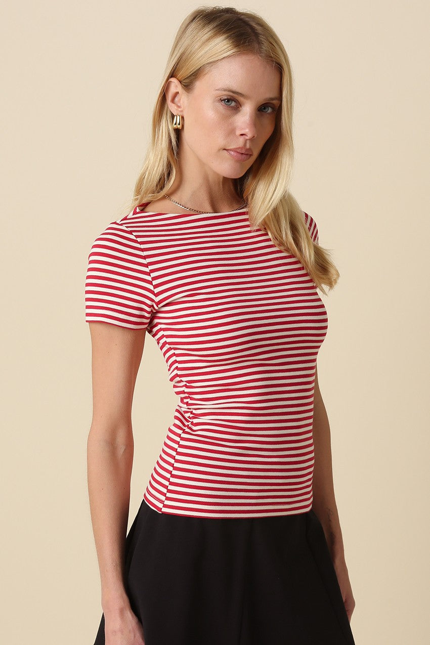 Kate Striped Fitted Top