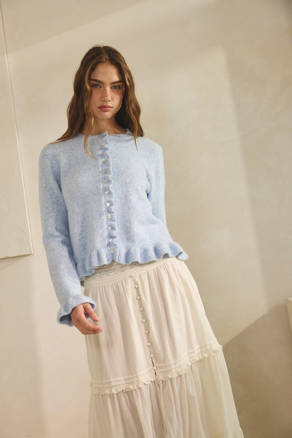 Ruffle Me Cozy Knit Cardigan – Brightside Boutique
