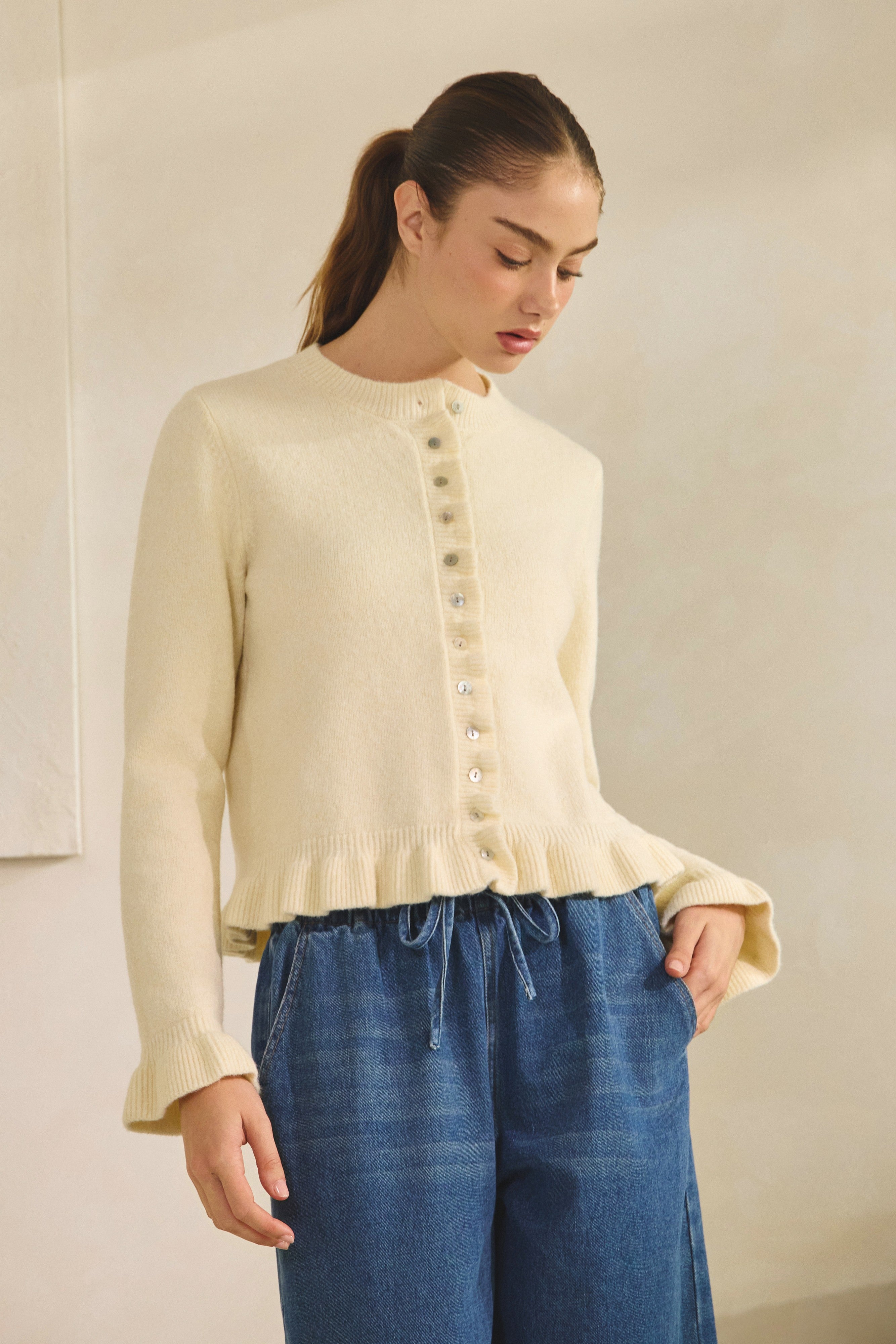 Ruffle Me Cozy Knit Cardigan – Brightside Boutique