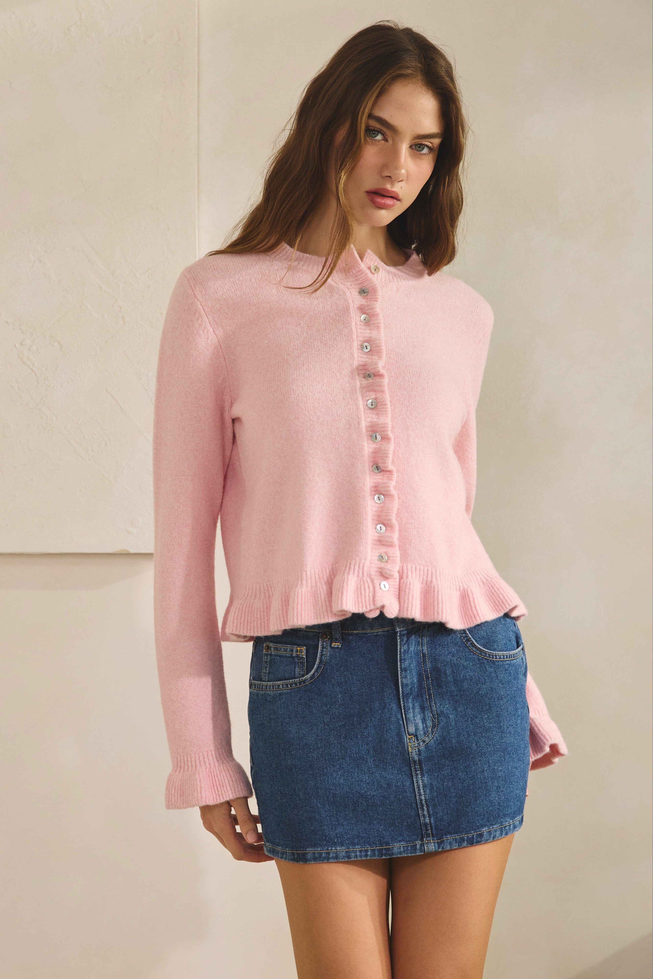 Ruffle Me Cozy Knit Cardigan – Brightside Boutique