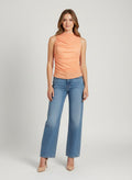 City Heat Ruched Mesh Tank Top