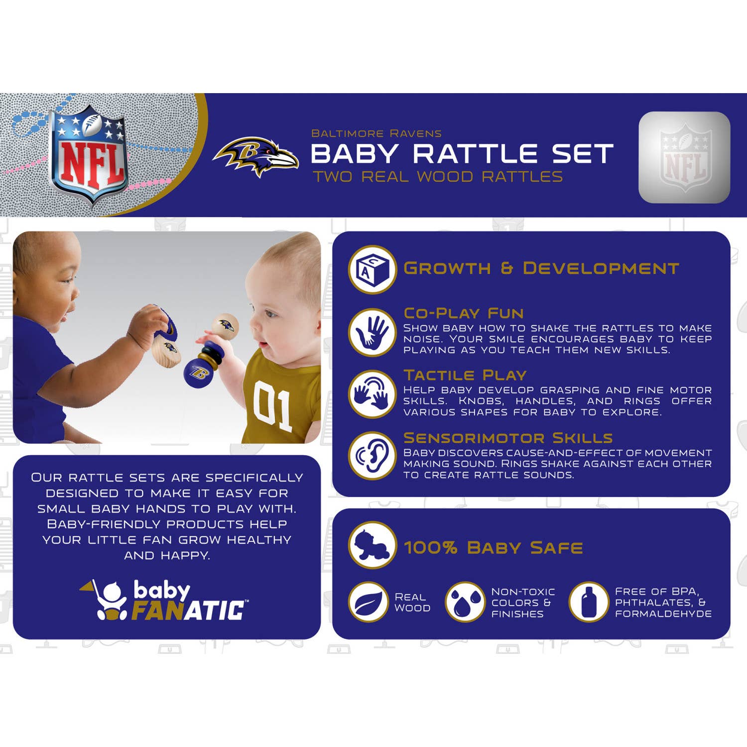 Baltimore Ravens Rattles 2-Pack