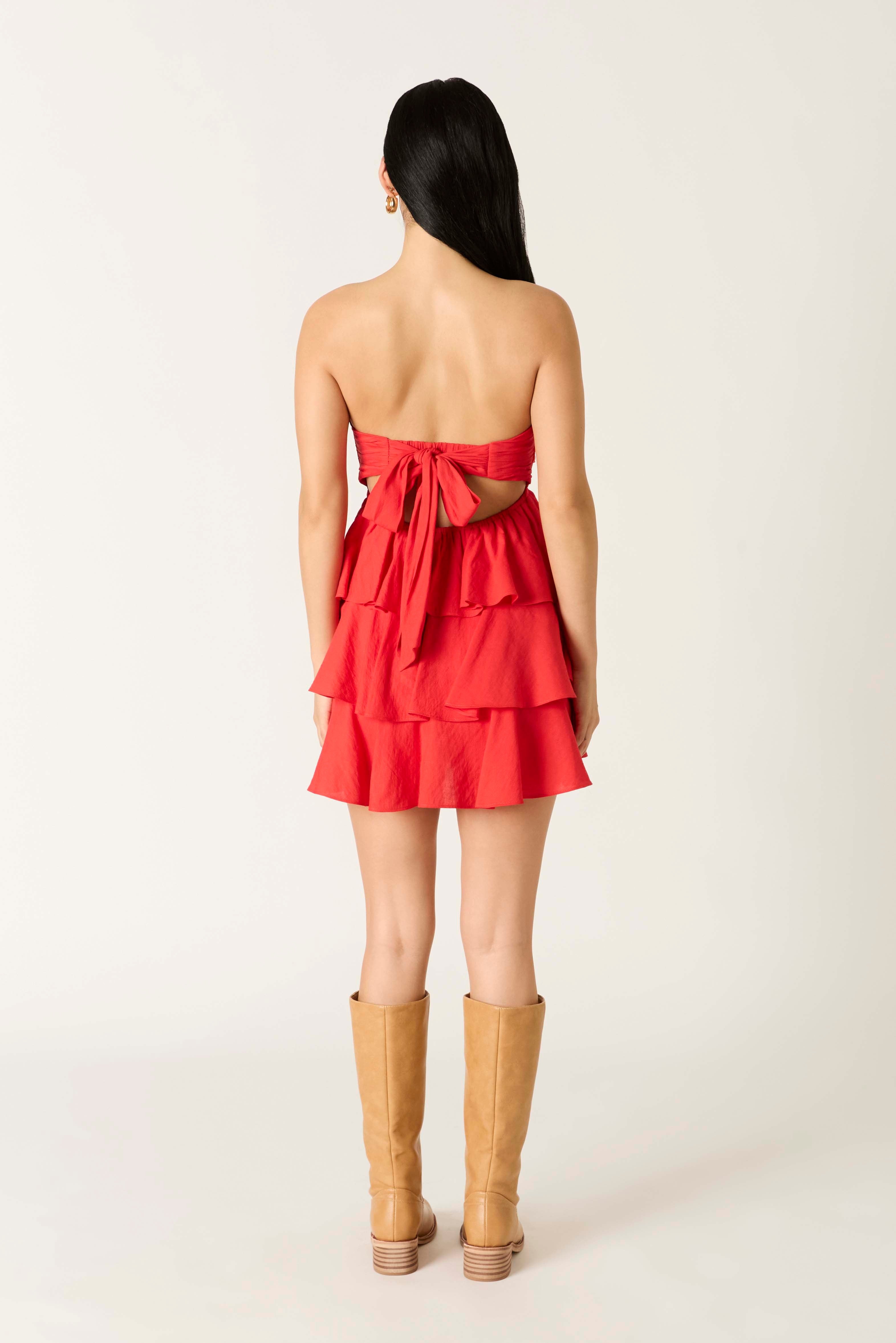 The Flirtation Ruffle Mini Dress