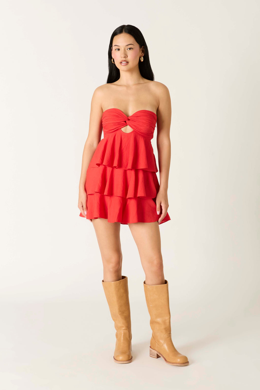 The Flirtation Ruffle Mini Dress