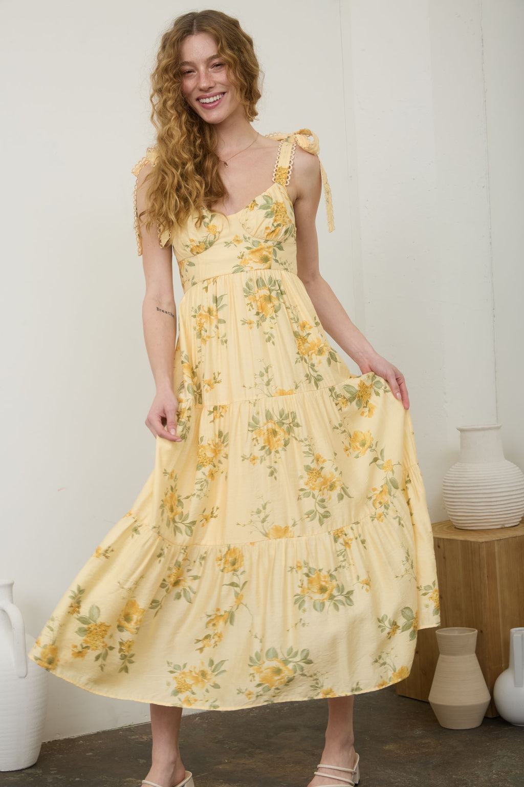 Garden Lace Midi Dress