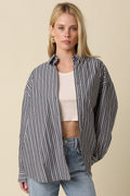 Macy Oversized Striped Shirt
