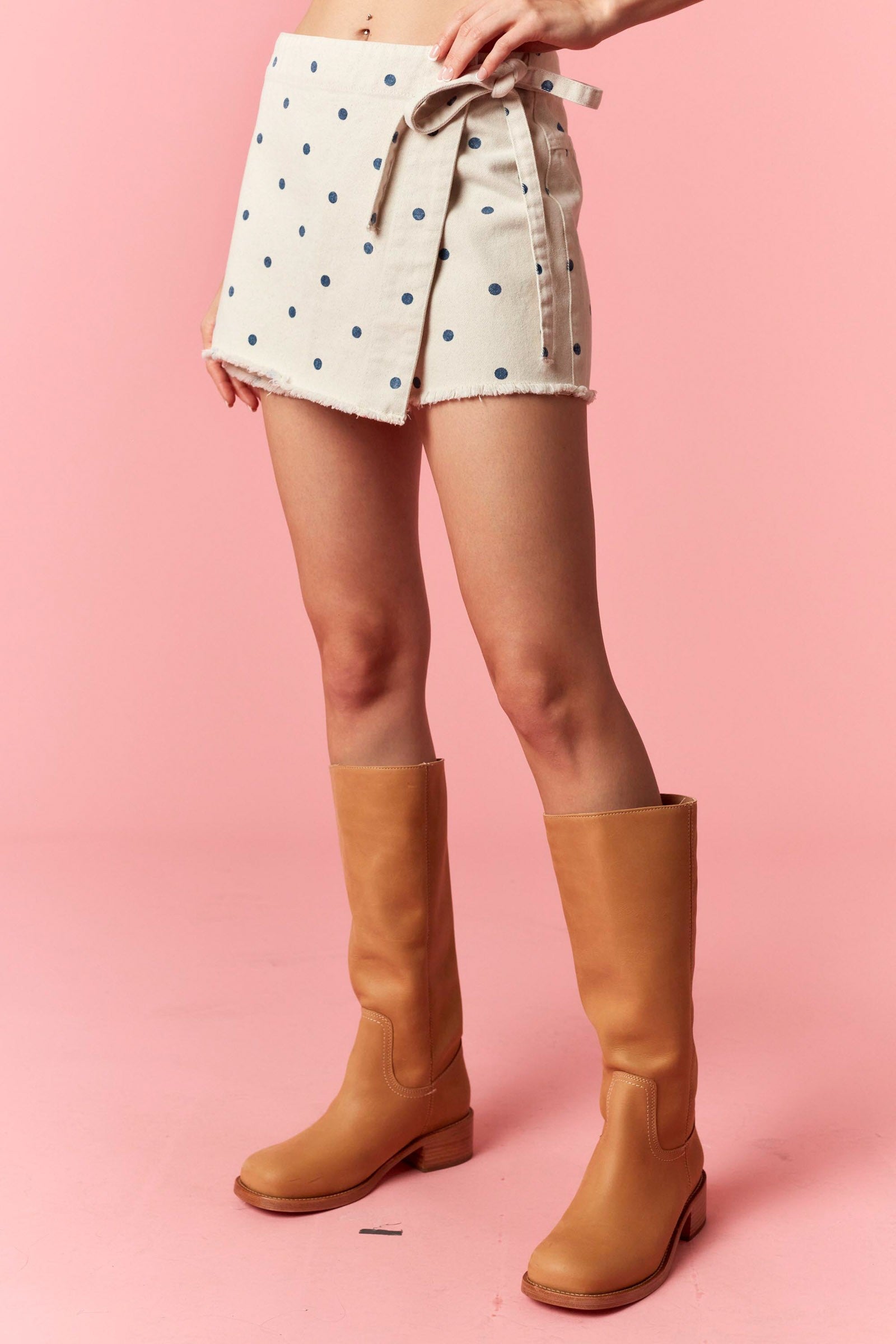 Sweet Spot Denim Wrap Skort