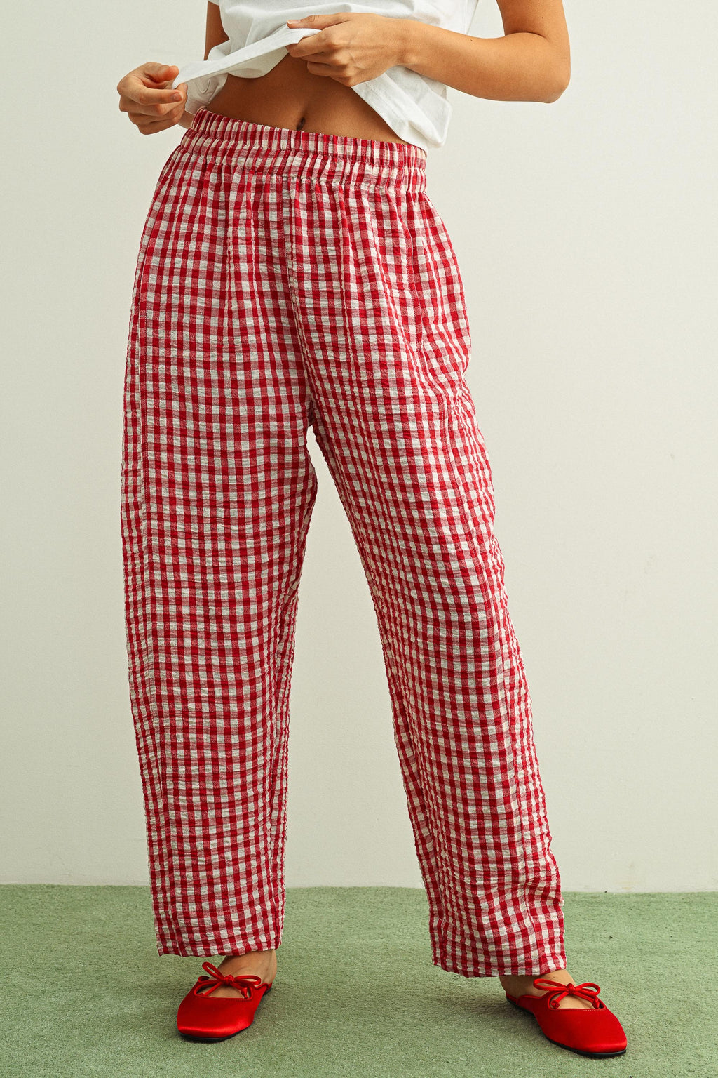 Berry Cute Gingham Pant