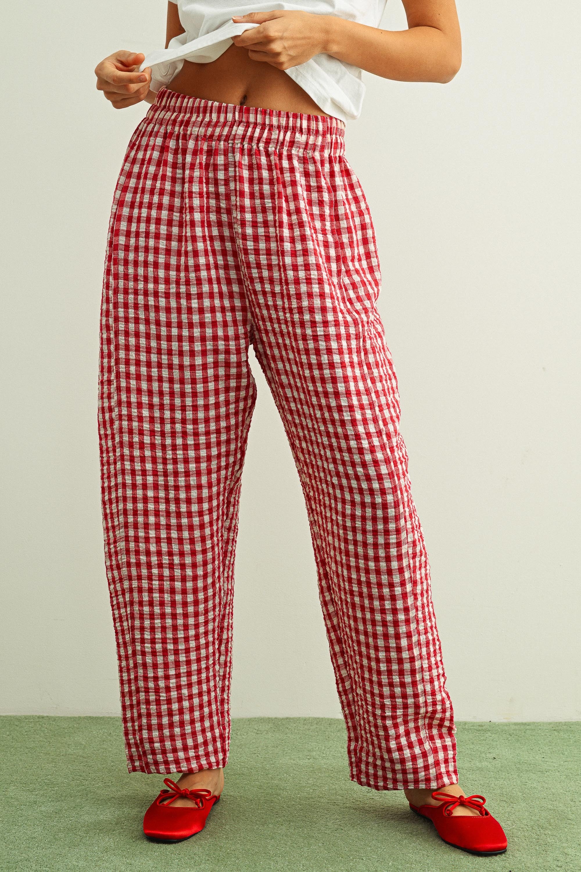 Berry Cute Gingham Pant