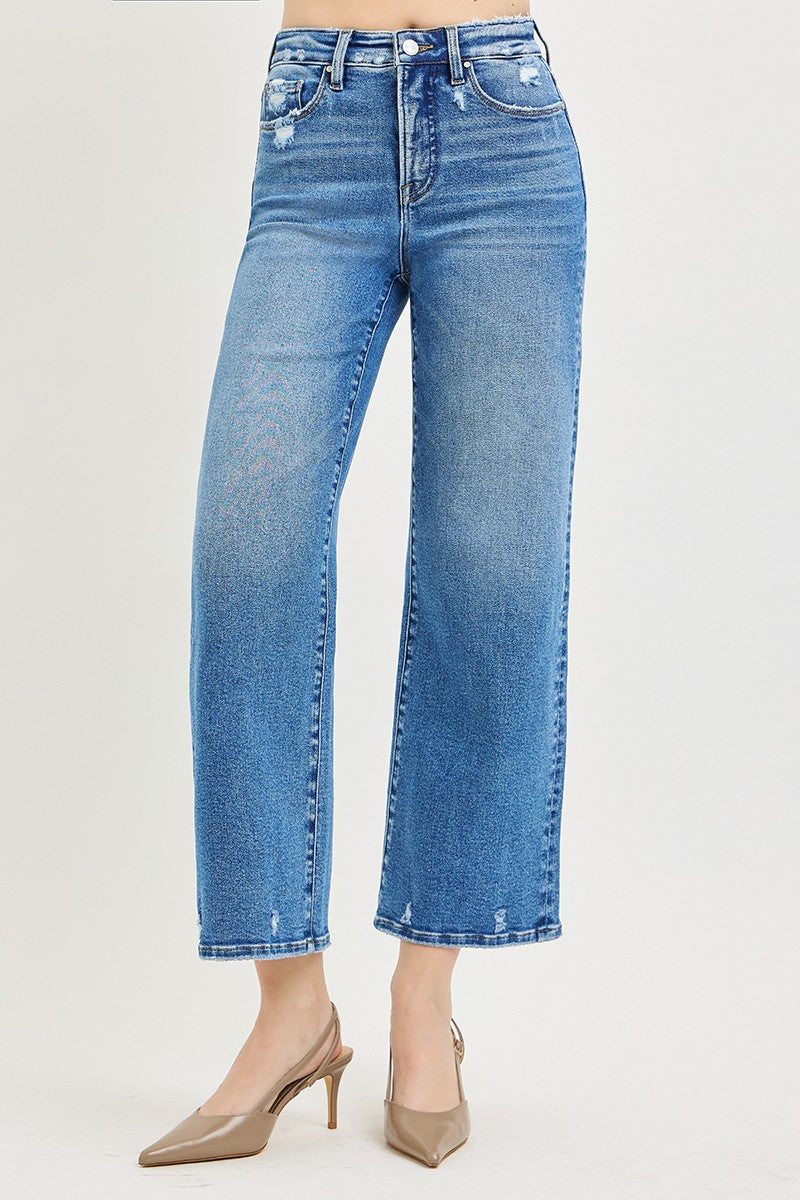Wide Leg High Rise Jeans