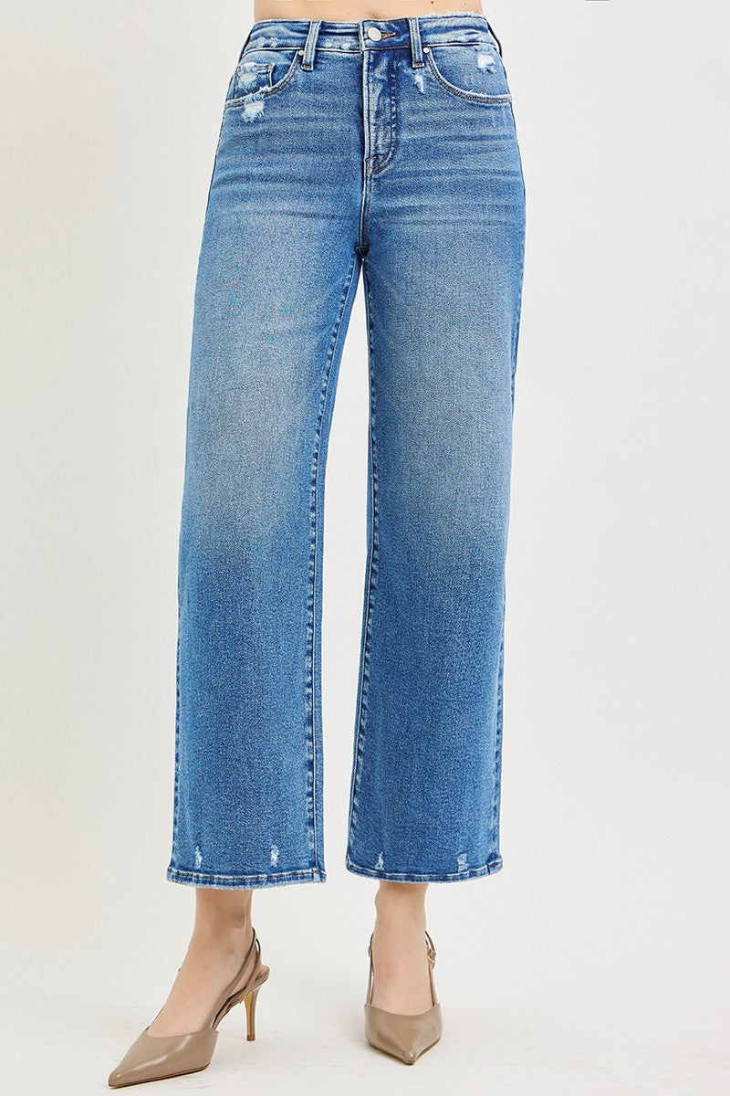 Wide Leg High Rise Jeans