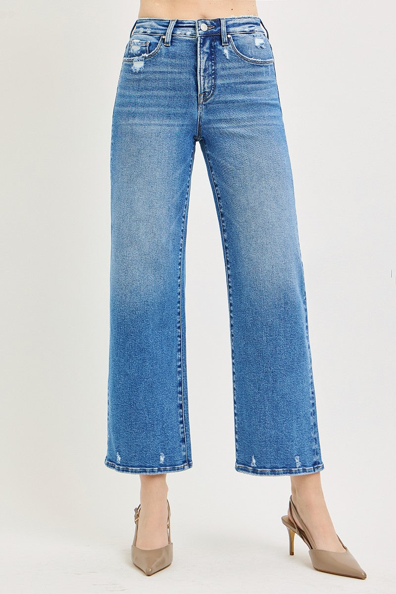 Wide Leg High Rise Jeans
