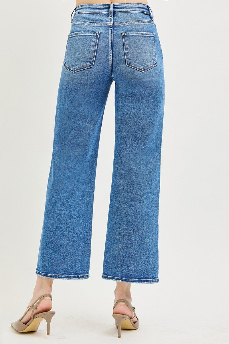 Wide Leg High Rise Jeans
