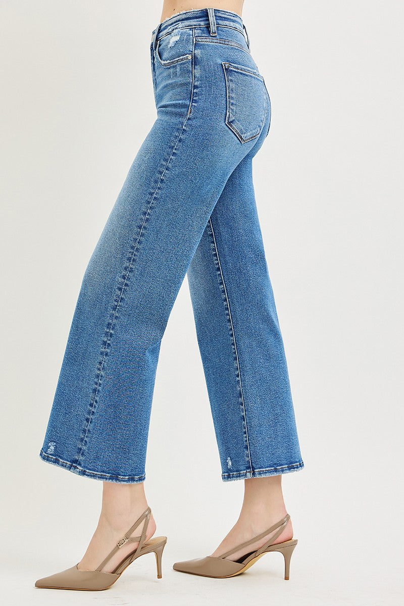 Wide Leg High Rise Jeans