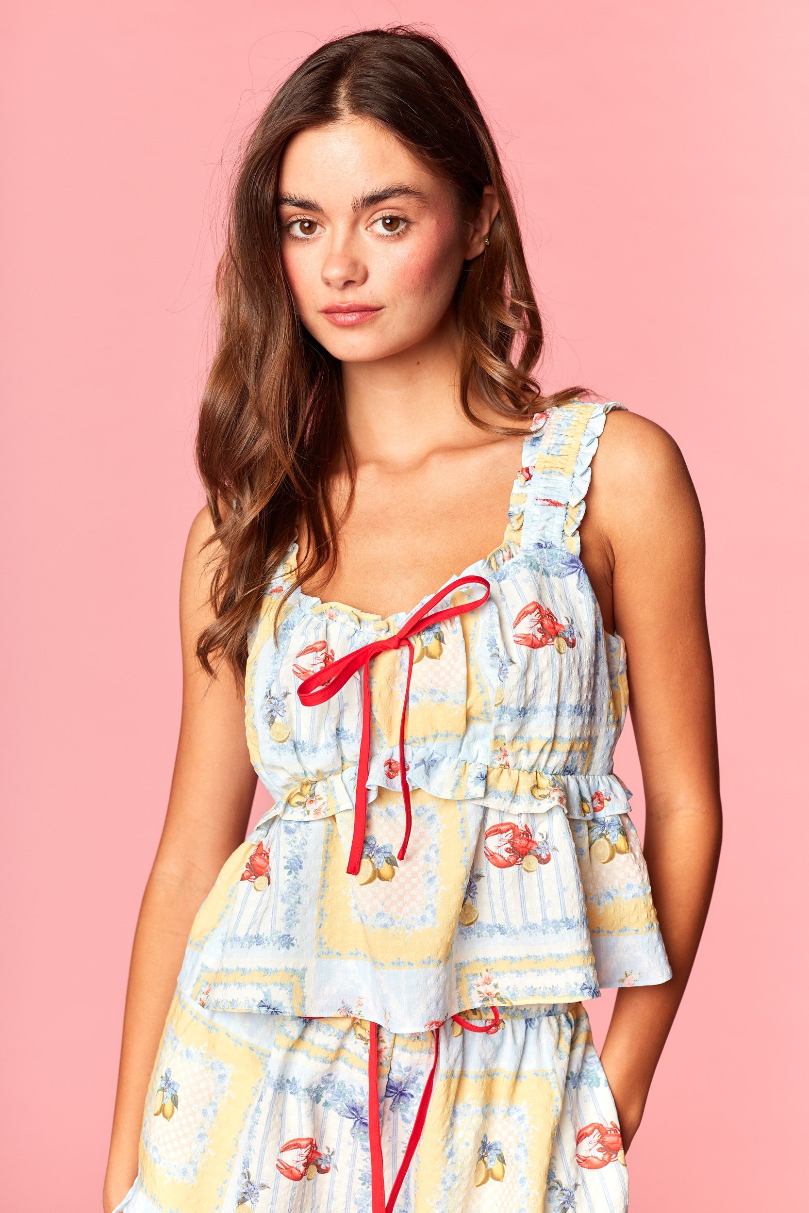 Lobster Lemon Print Lounge Set