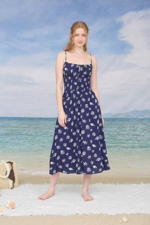 Coastal Voyager Midi Dress