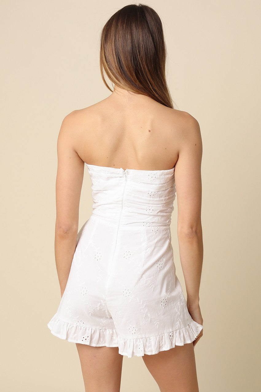 Alessia Strapless Wrap Romper