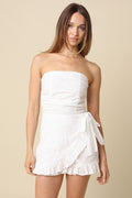 Alessia Strapless Wrap Romper