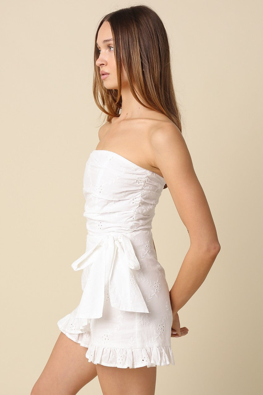 Alessia Strapless Wrap Romper