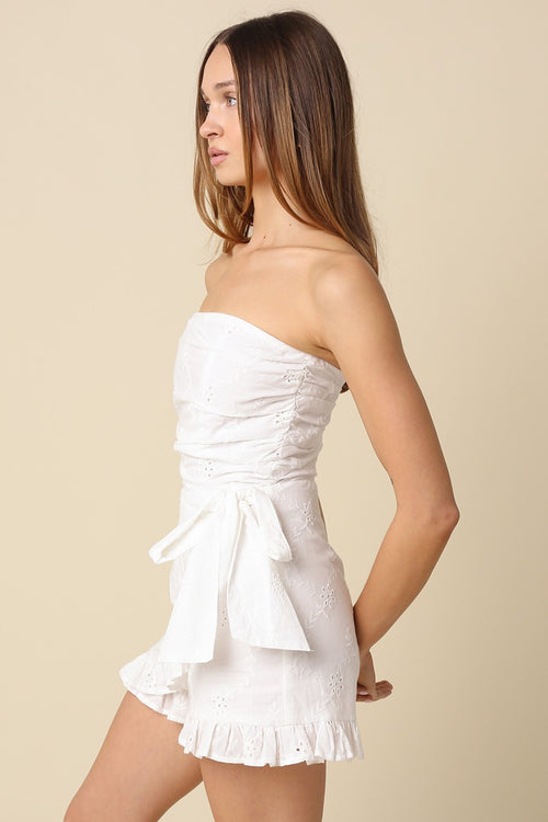 Alessia Strapless Wrap Romper
