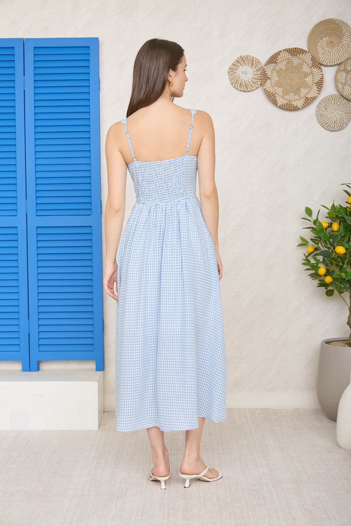 Plaid Affair Corset Midi Dress