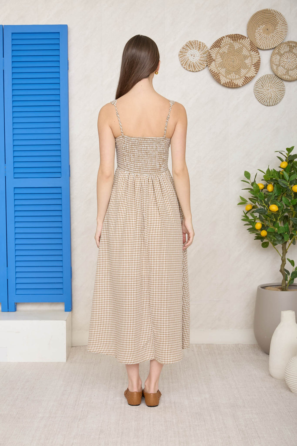 Plaid Affair Corset Midi Dress