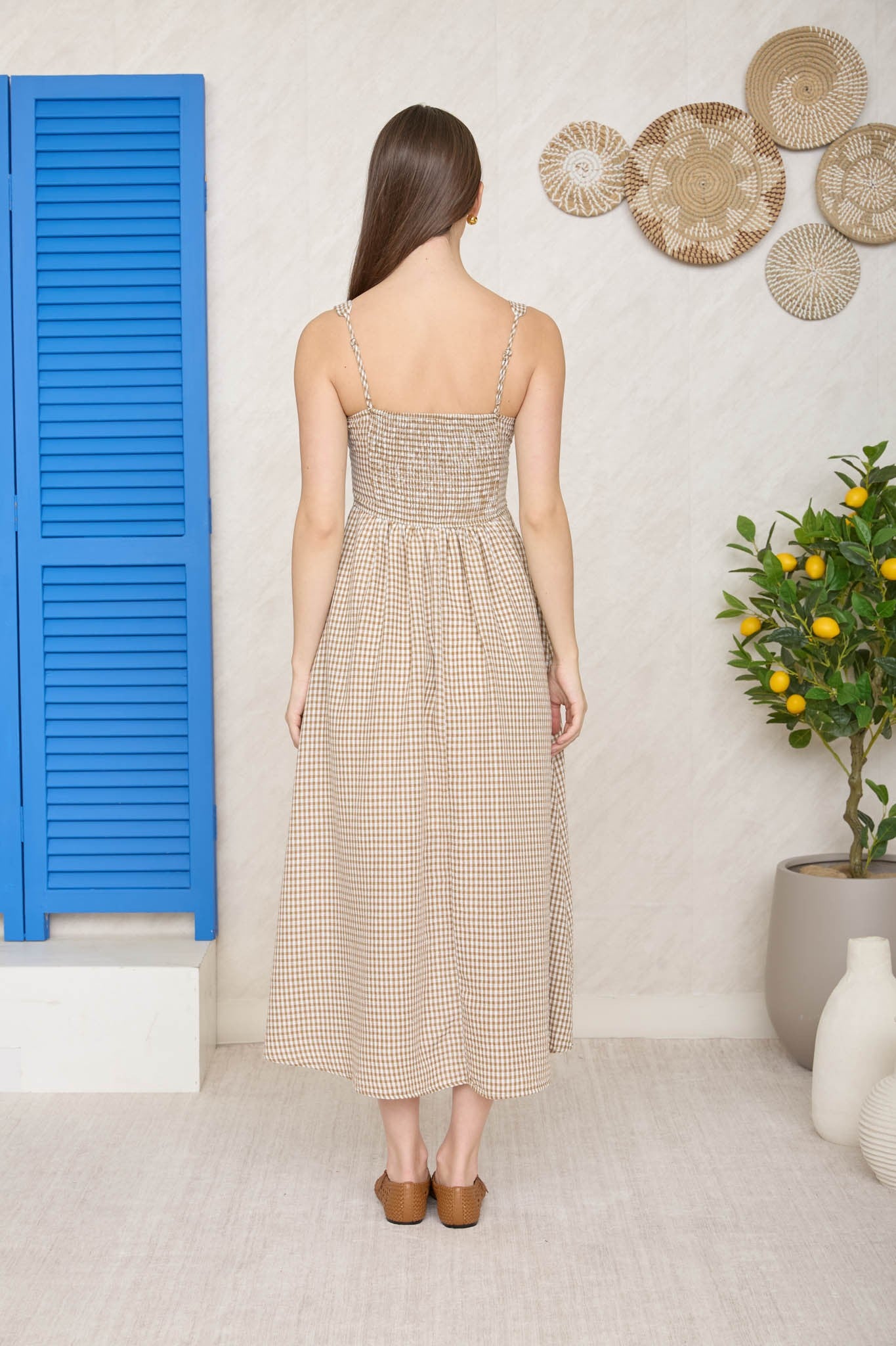 Plaid Affair Corset Midi Dress