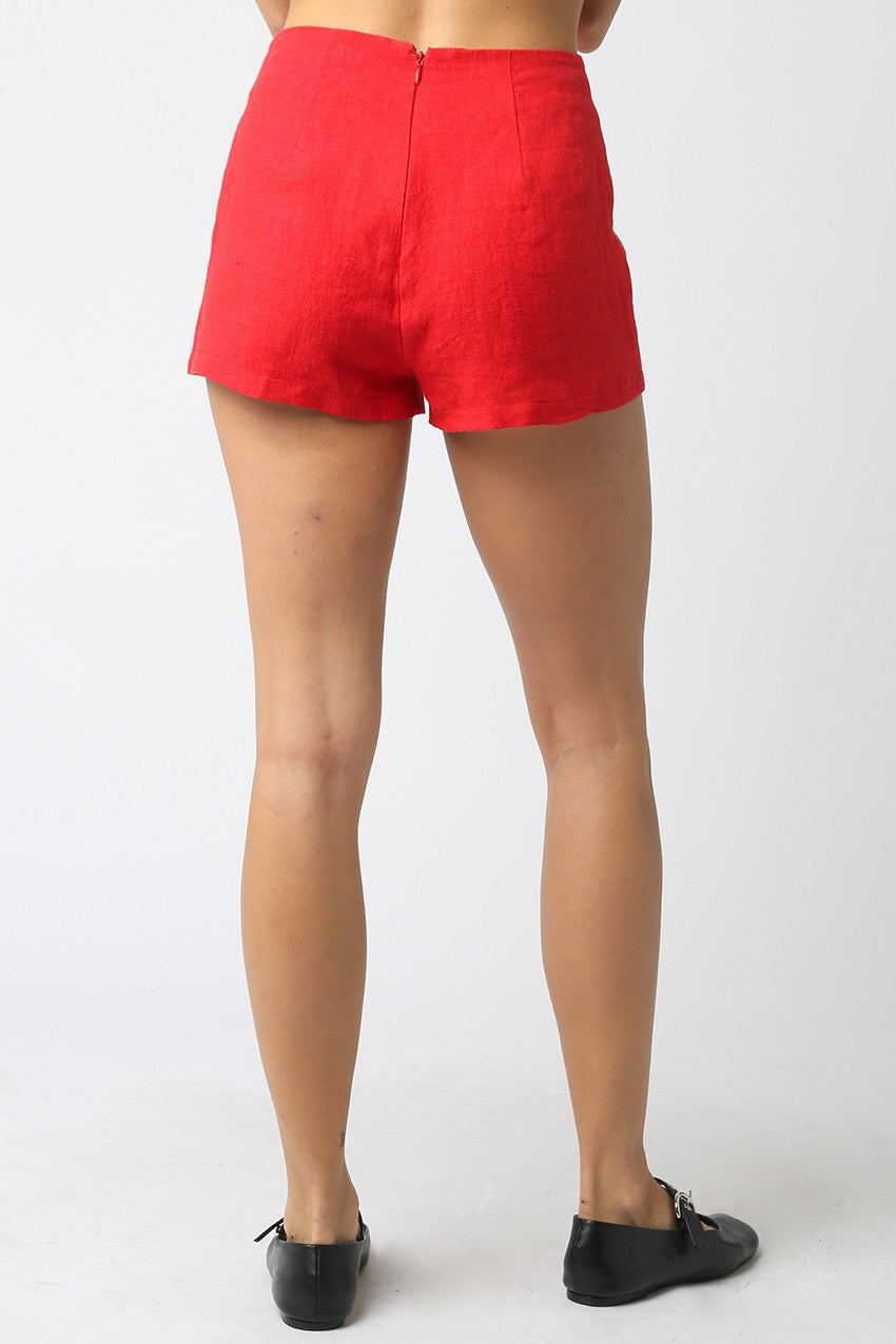 Alya Linen High Rise Shorts