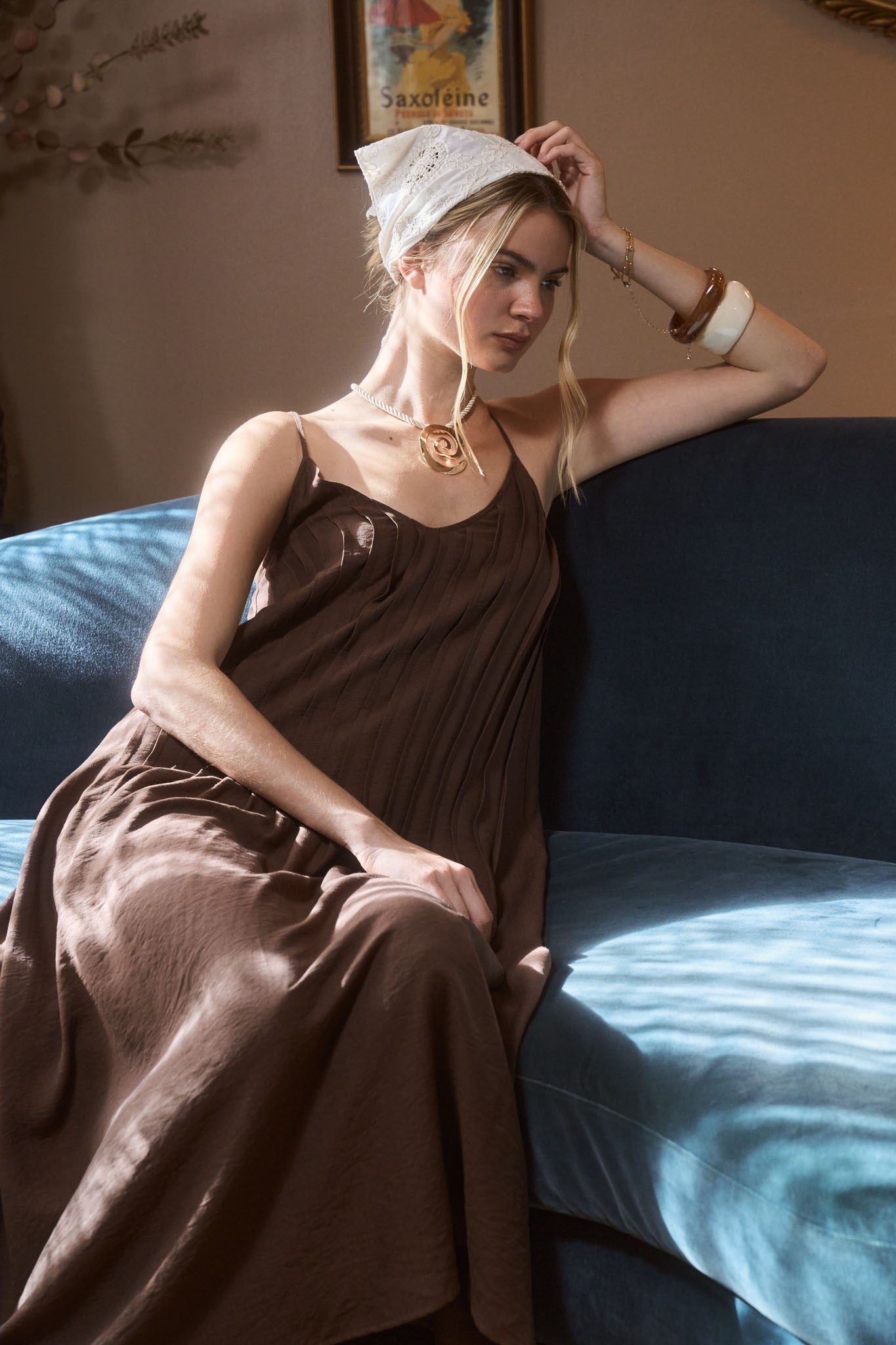 Eloise Pintuck Maxi Dress