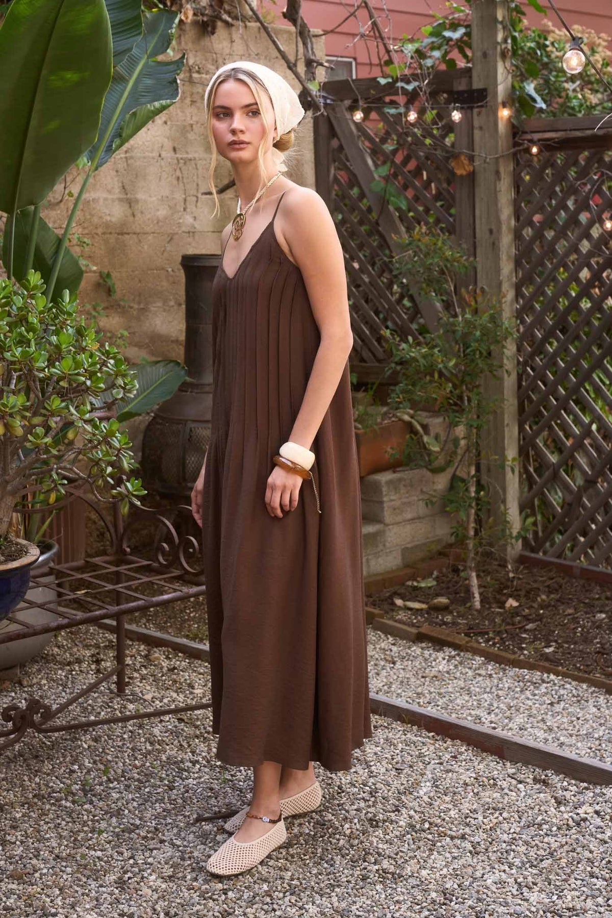 Eloise Pintuck Maxi Dress – Brightside Boutique