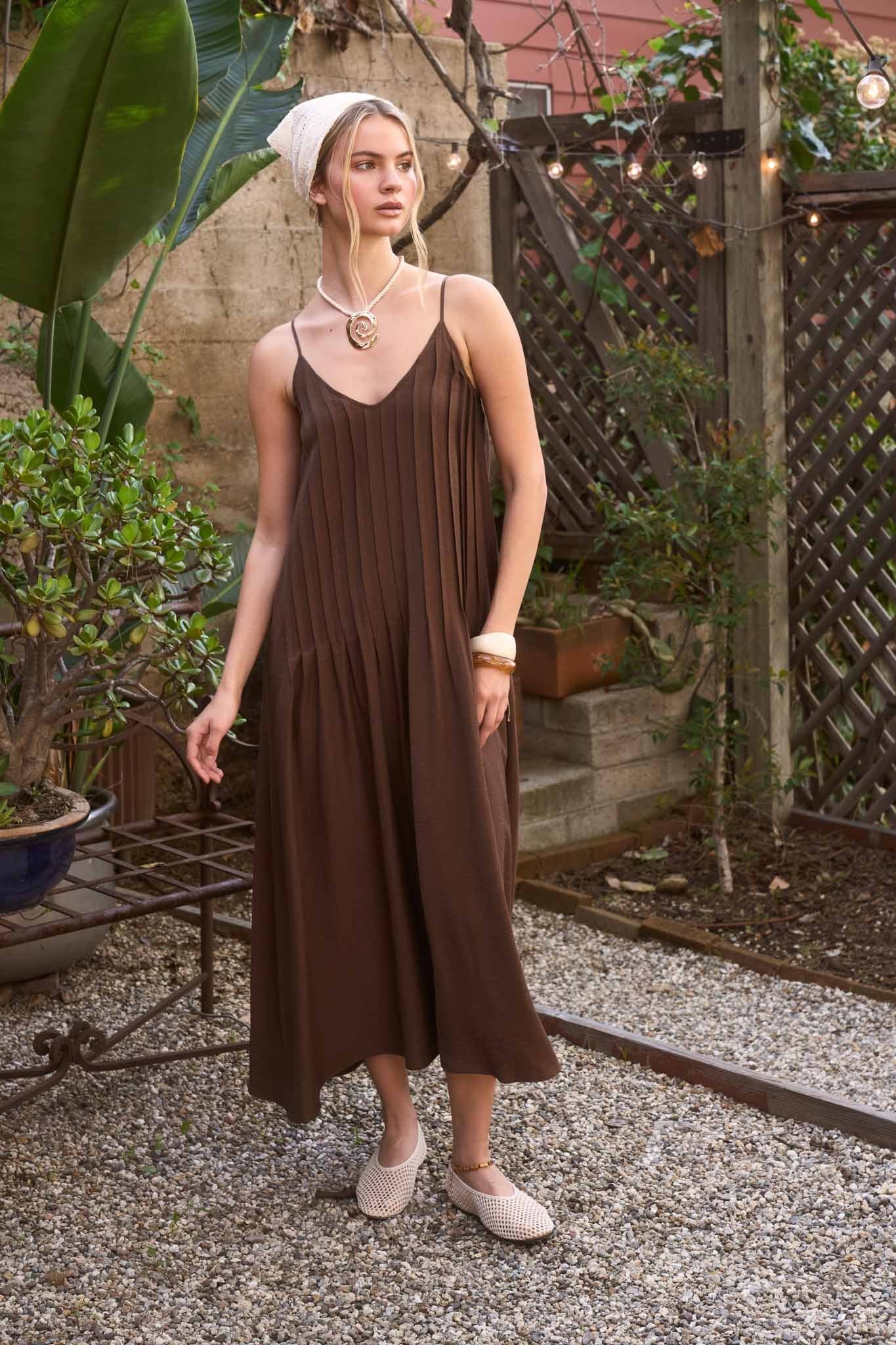 Eloise Pintuck Maxi Dress