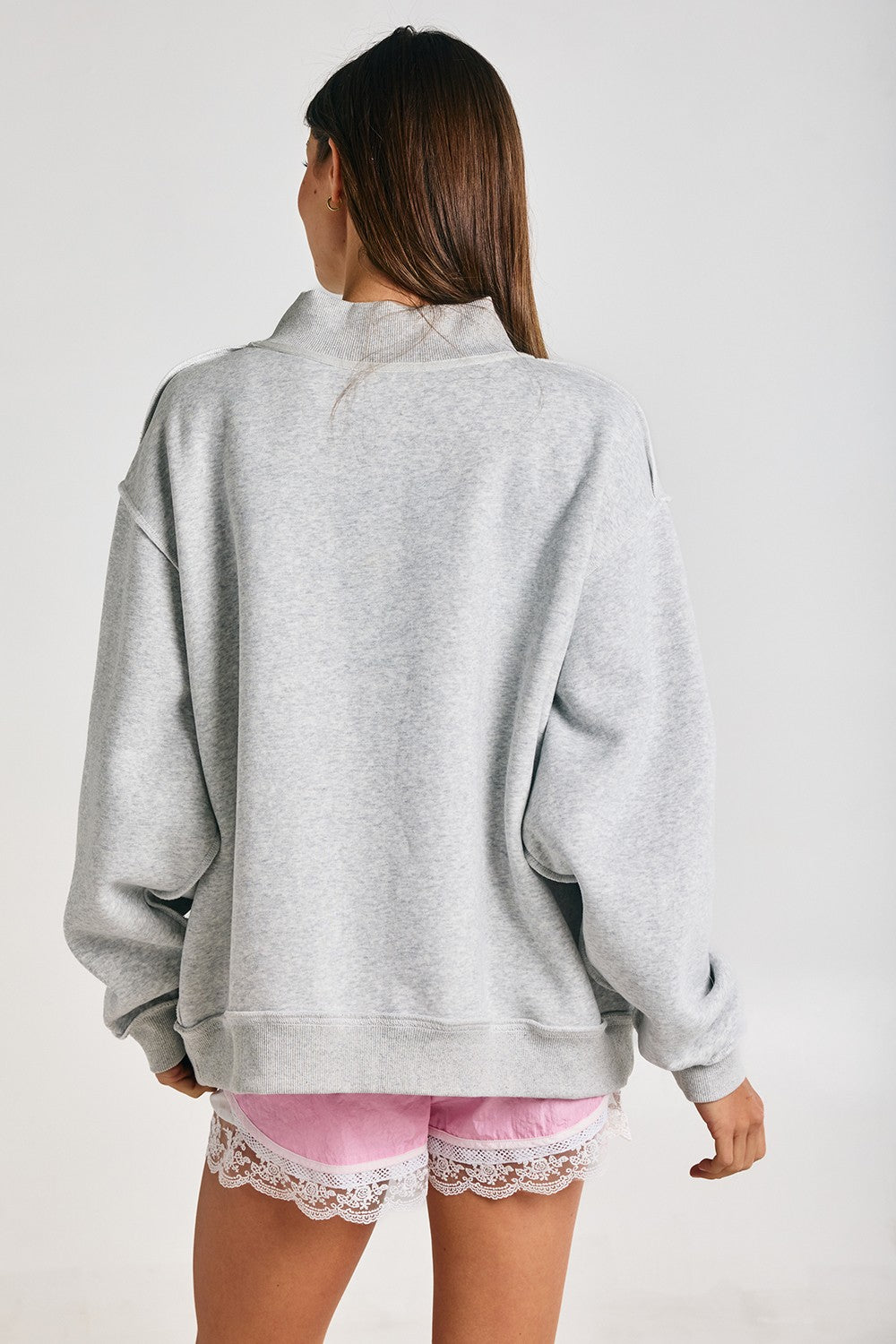 Mahjong Embroidery Mock Neck