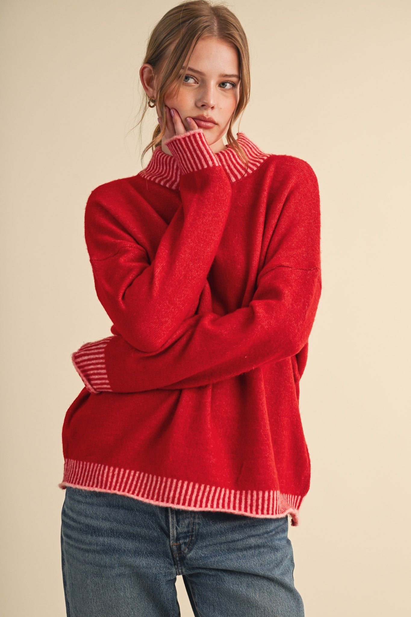 The Ellis Mock Neck Sweater