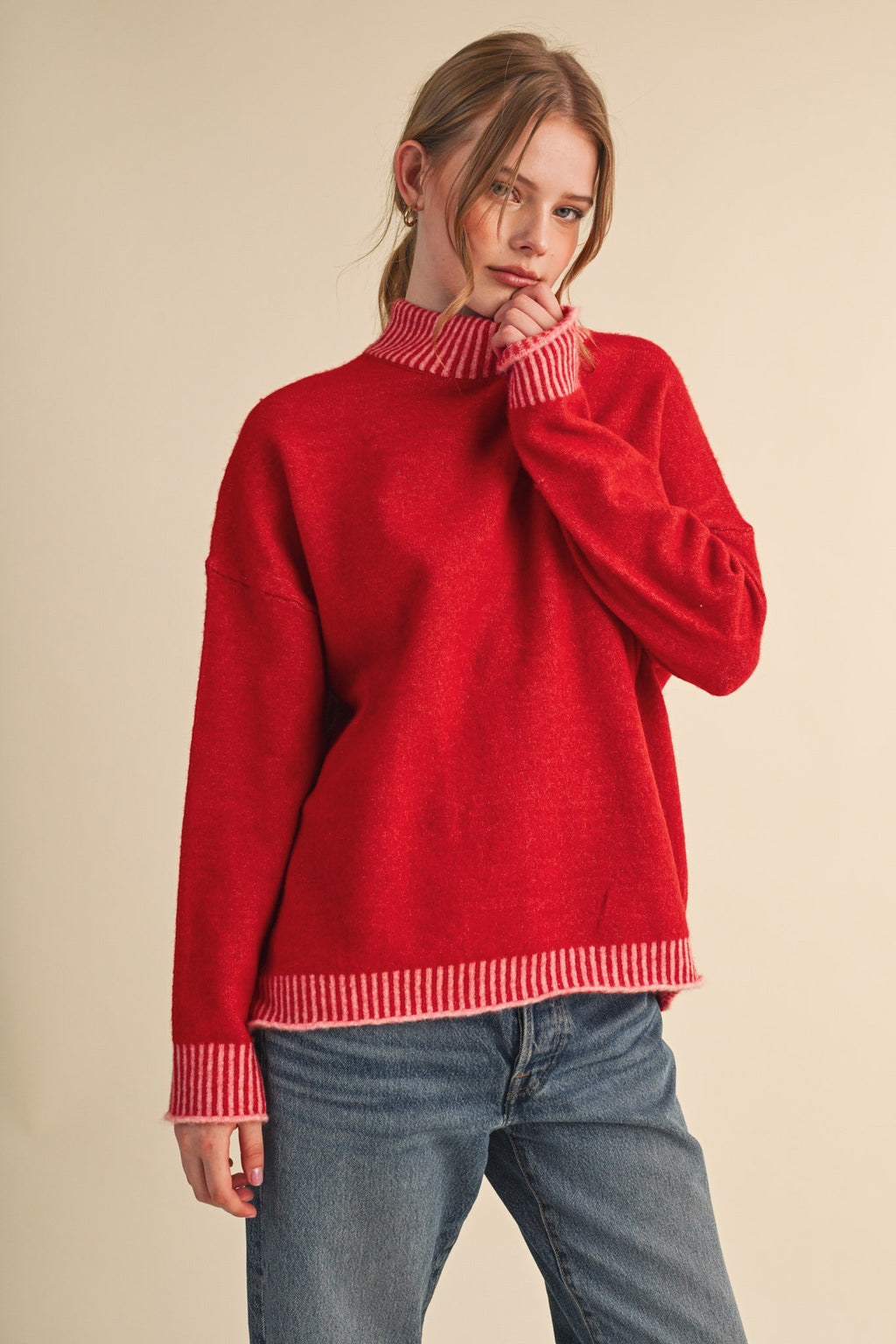 The Ellis Mock Neck Sweater