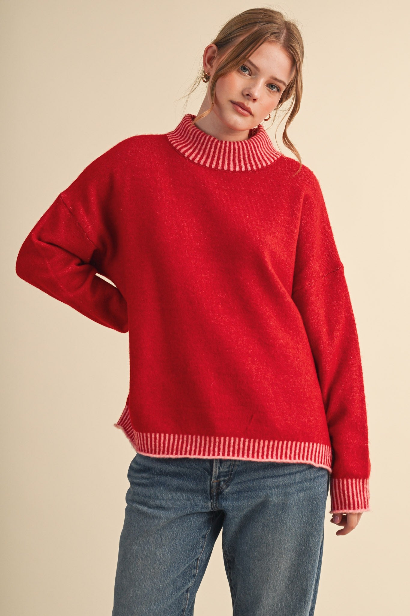 The Ellis Mock Neck Sweater