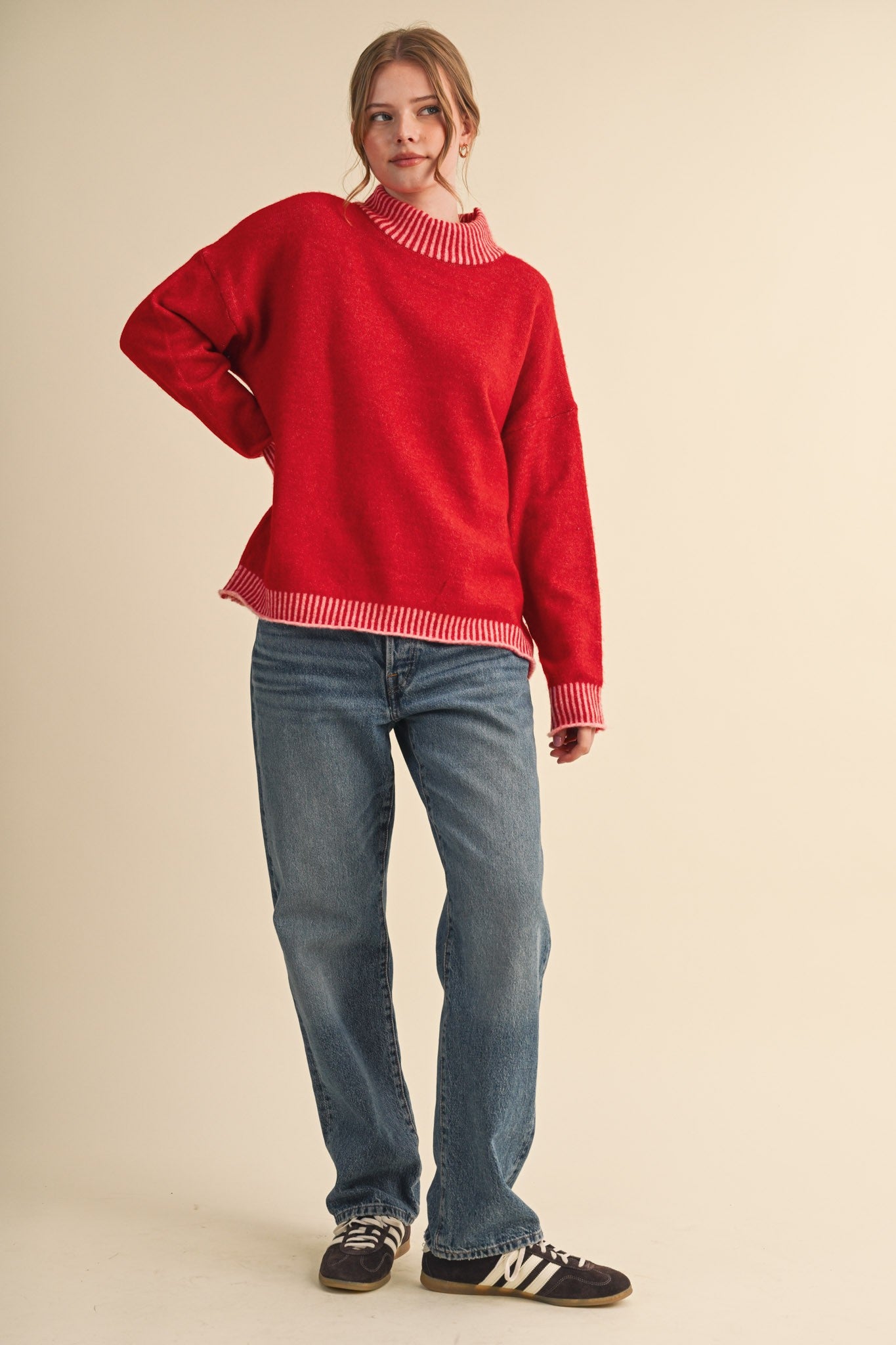 The Ellis Mock Neck Sweater