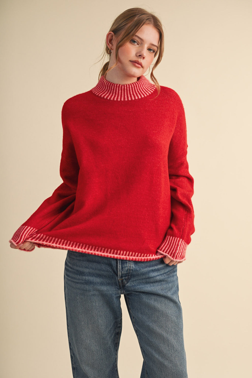 The Ellis Mock Neck Sweater