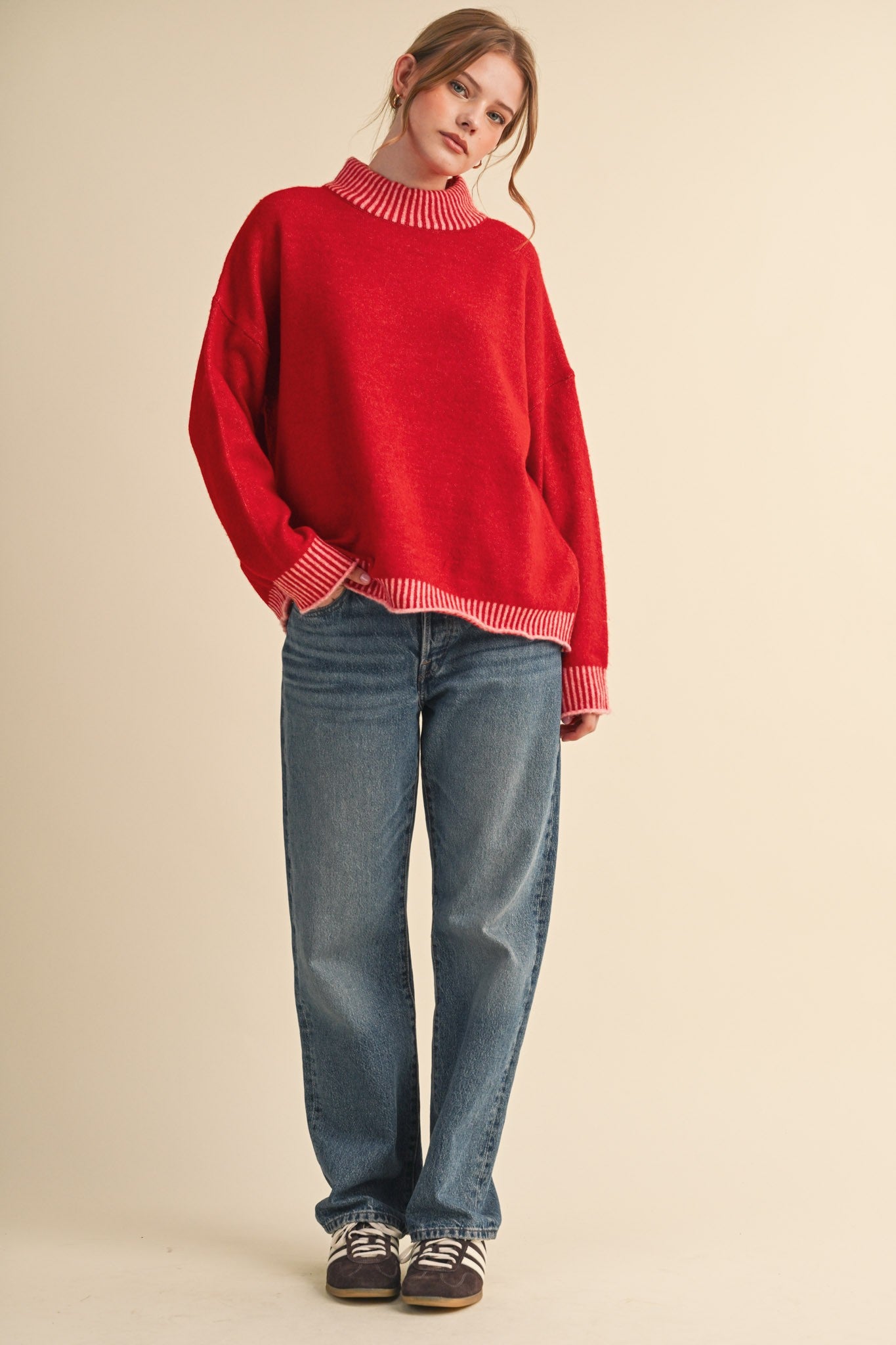 The Ellis Mock Neck Sweater