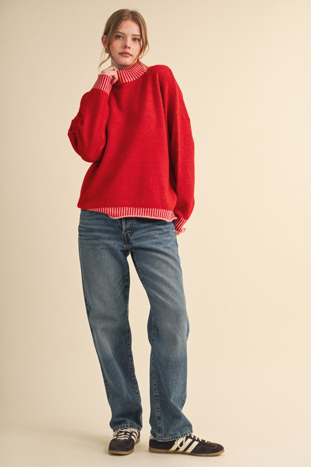 The Ellis Mock Neck Sweater