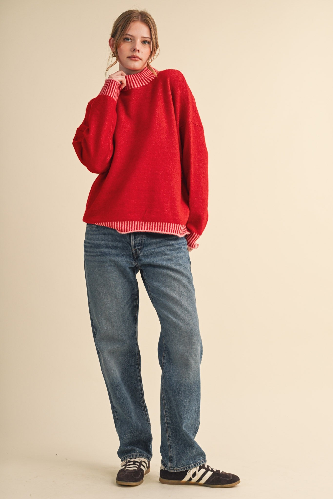 The Ellis Mock Neck Sweater