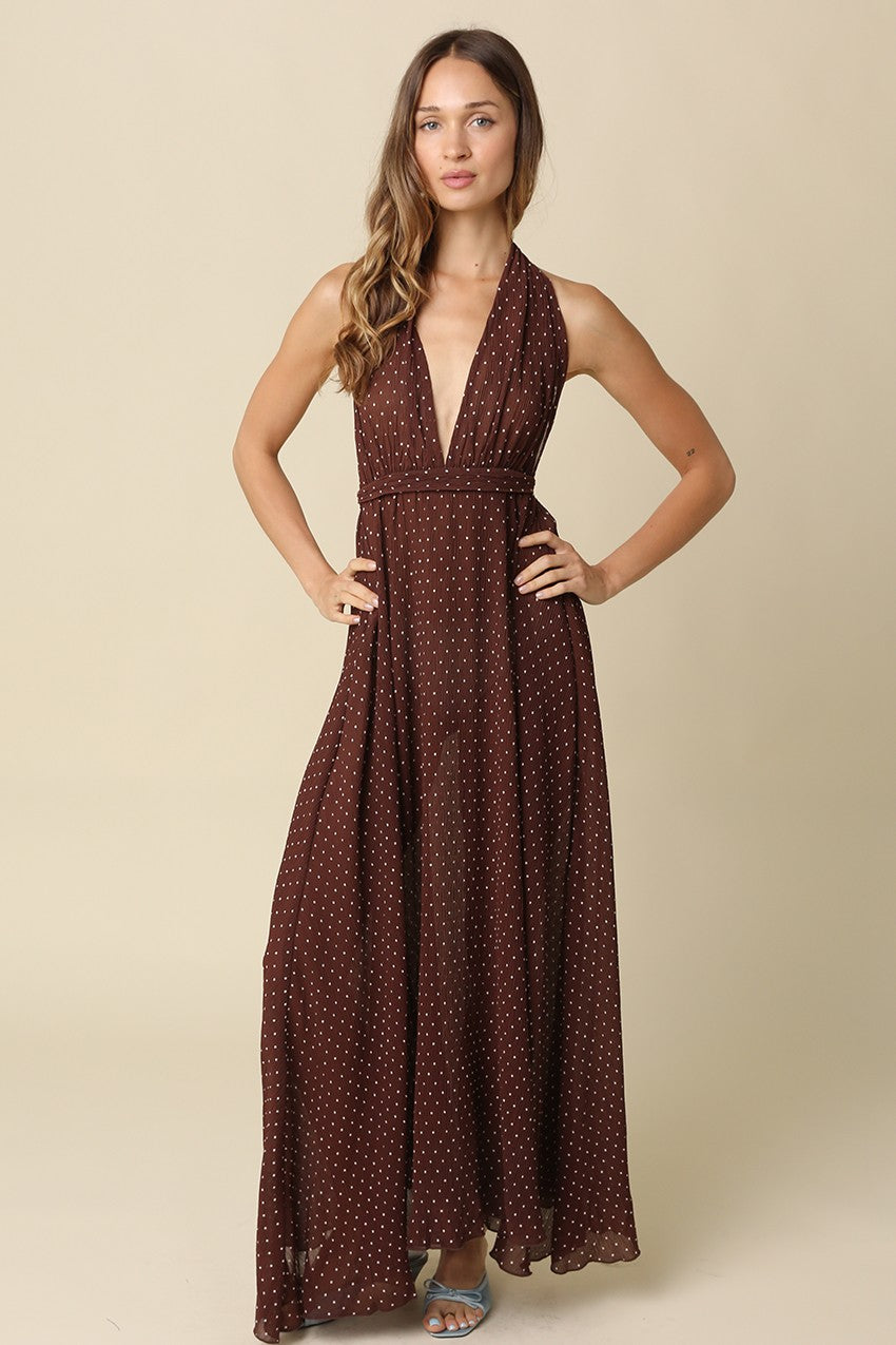 Amy Polka Dot Maxi Dress