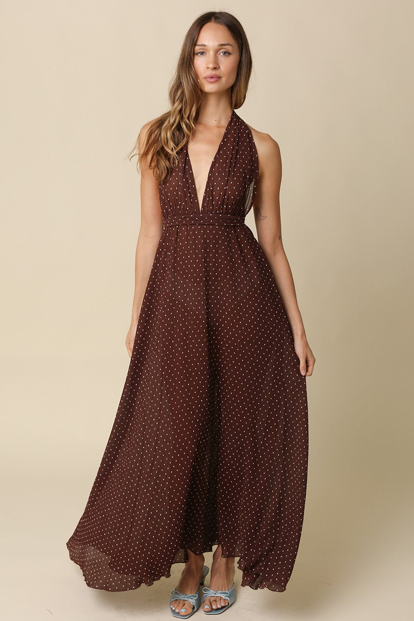 Amy Polka Dot Maxi Dress