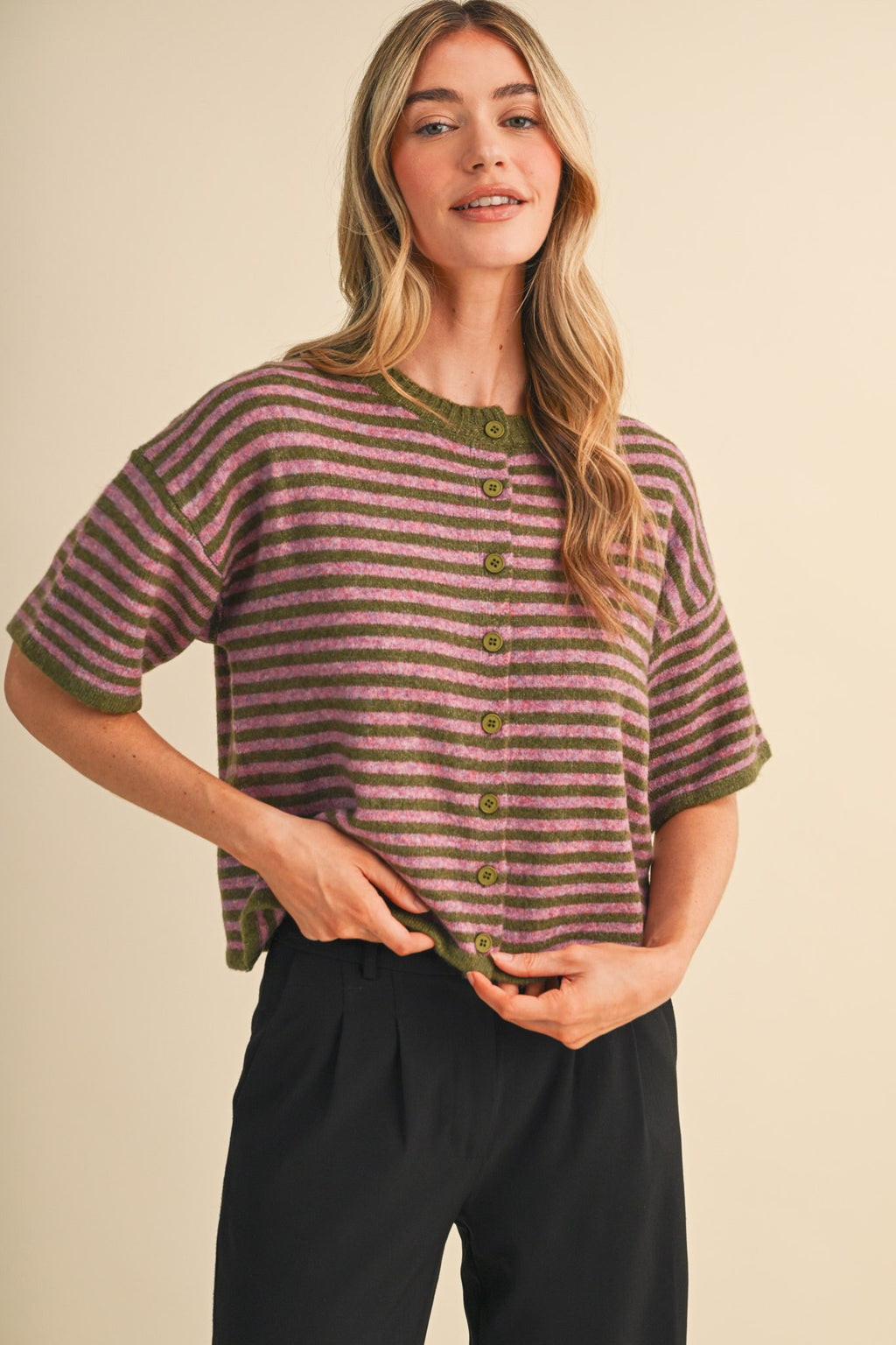 Heritage Stripe Knit Cardigan