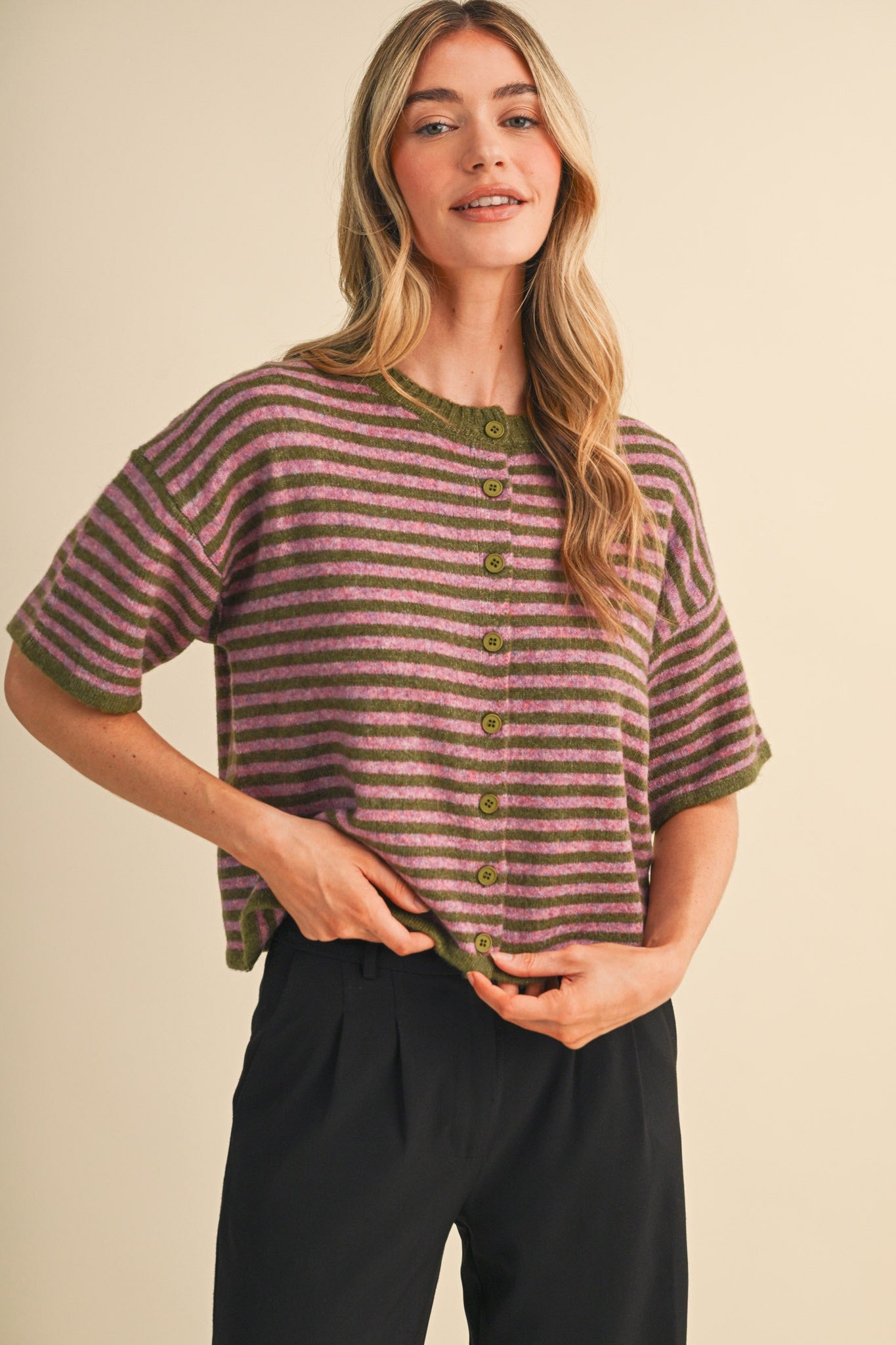 Heritage Stripe Knit Cardigan
