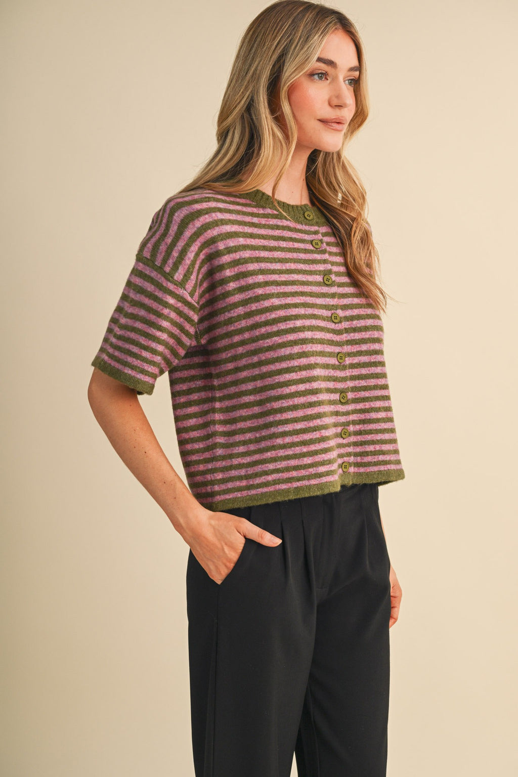 Heritage Stripe Knit Cardigan